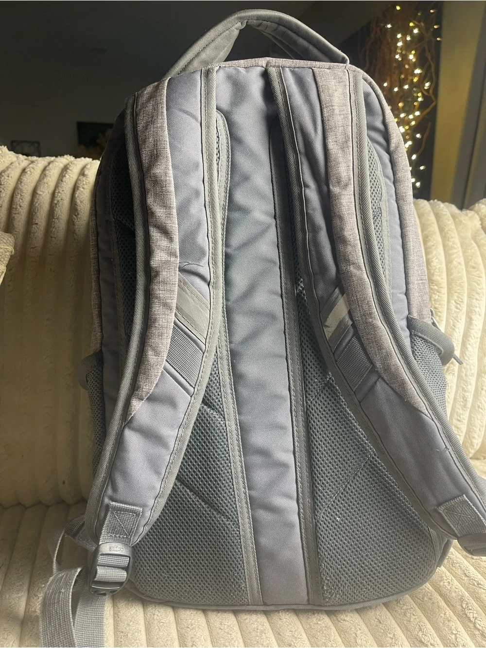 Reebok Gray Backpack with Teal Accents